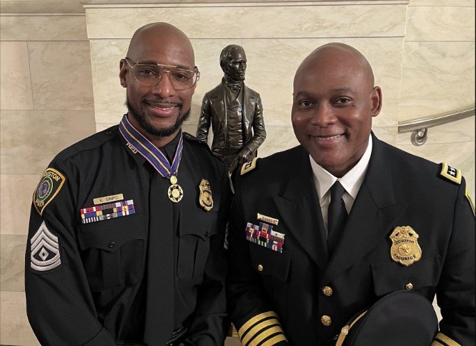 Houston Police Sergeant Kendrick Simpo Receives Medal Of Valor