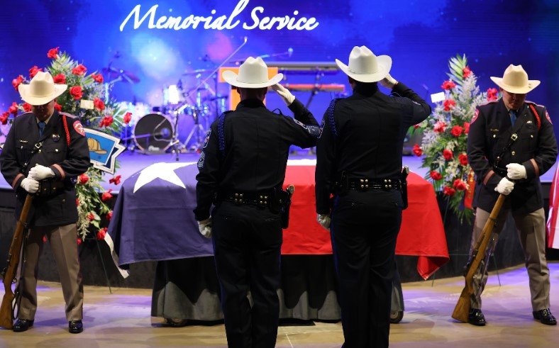 Hundreds Gather to Honor Fallen Texas DPS Trooper Kevin Ramirez Vasquez in Hockley