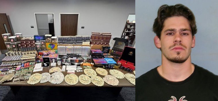 Houston Man Arrested in Friendswood After Narcotics Search Yields Drugs, Stolen Rifle, and Cash