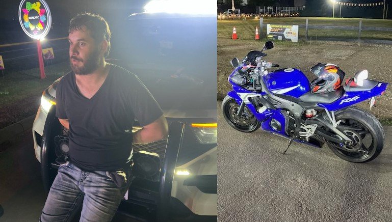 Motorcyclist Leads Deputies on Pursuit Along SH-249, Caught with Loaded Firearm