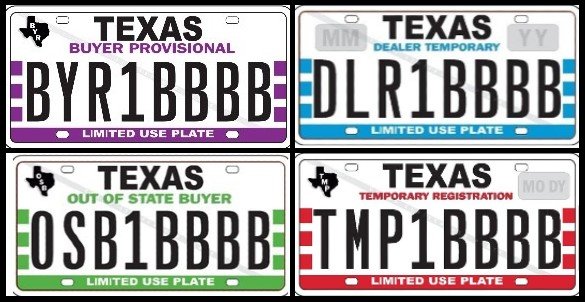 Texas to Replace Most Paper Temporary Tags with Metal Plates Starting July 1