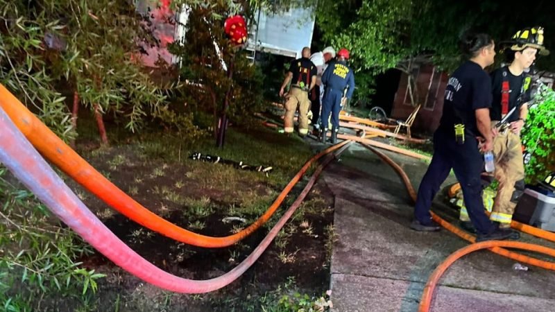Firefighter Injured Battling House Fire in Northwest Houston