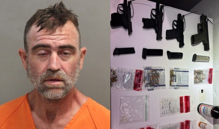 Convicted Felon Arrested with Multiple Firearms and Narcotics in Harris County