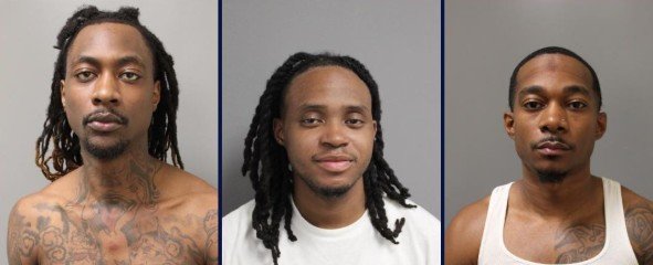 Arrested: Mason Douglas, Kashaun Pinson and Keneth Wysinger