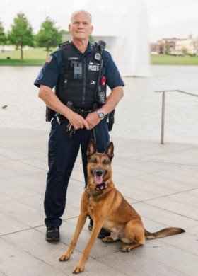 Officer Lisenby and K9 Loki
