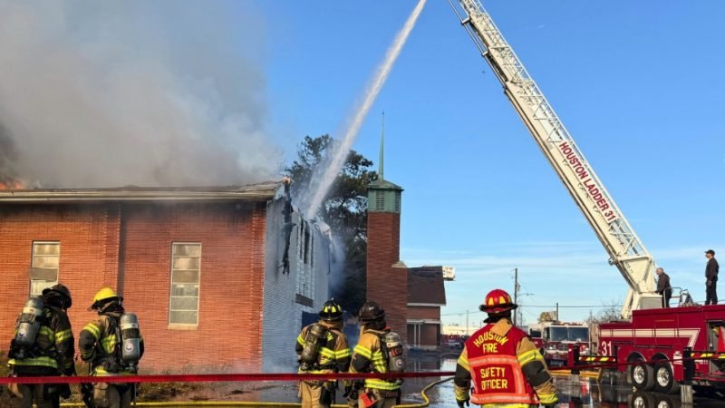 Three-Alarm Fire Erupts in Vacant North Houston Church Buildings