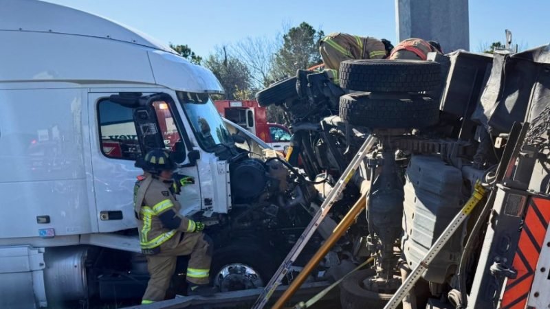 Utility Truck Passenger Dies After Being Pinned in IH-610 Crash Involving 18-Wheeler