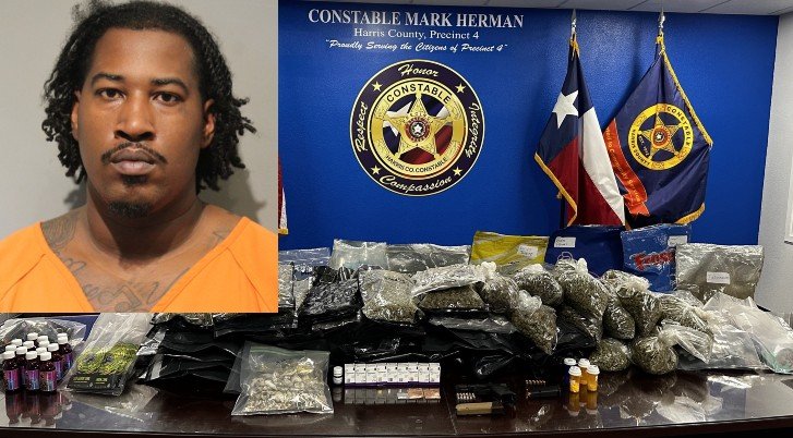 Jamile Grimble and seized drugs