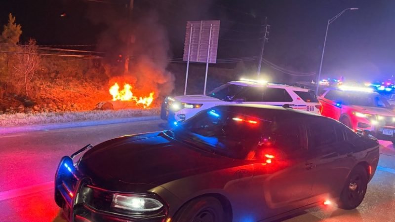 Suspect Hospitalized After 145 MPH Pursuit Ends in Fiery Crash Near San Jacinto River