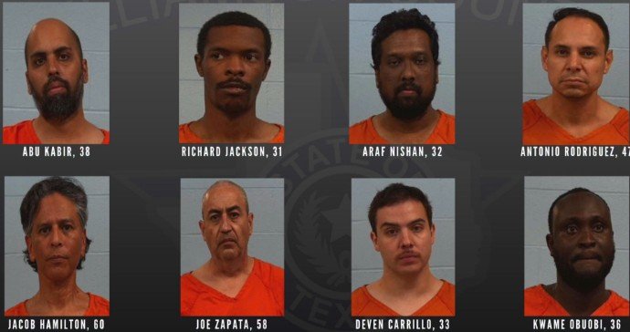 Williamson County Sting Operation Nabs Eight Area Men for Online Child Solicitation