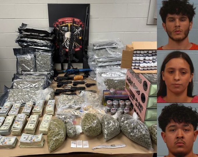 Three Arrested After Williamson County Detectives Seize Drugs, Guns and $44,000 During Cedar Park Raid