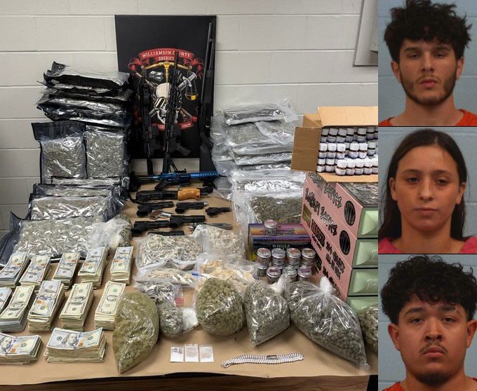 Three Arrested After Williamson County Detectives Seize Drugs, Guns and $44,000 During Cedar Park Raid