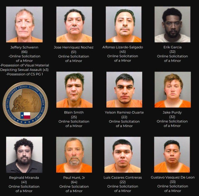 Operation Infiltration: 11 Arrested in Massive Galveston County Child Solicitation Sting