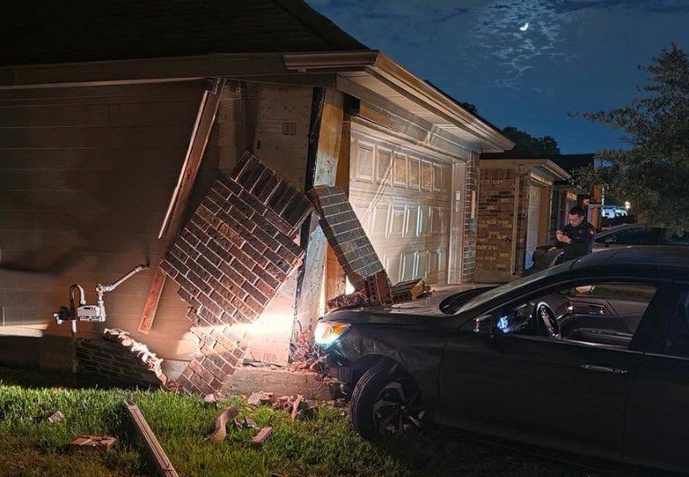 Drunk Woman Arrested After Crashing Into Garage and Fleeing Scene North of Bush Airport